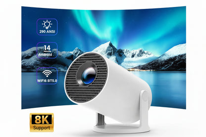 Projector HY300 Pro 8K Android 14 Dual Wifi6 290ANSI Allwinner H726 BT5.4 1080P 1280*720P Home Cinema Outdoor Projetor